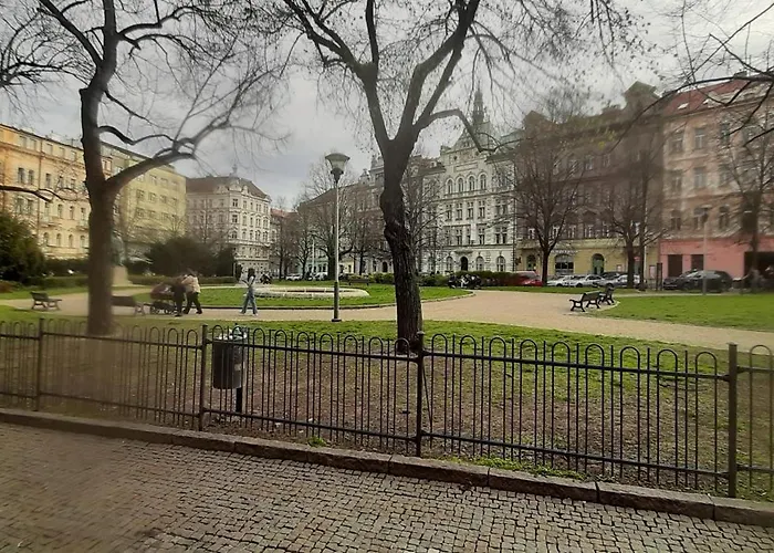 Small Sunny Park View Lägenhet Prag